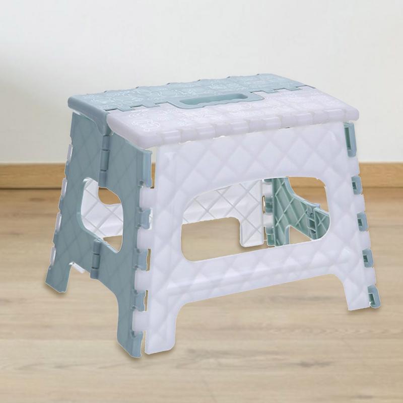 Bathroom Stool For Kids Anti-Skid Folding Step Stool Collapsible Stepping Stool With Handle Portable Kids Step Stools Fishing