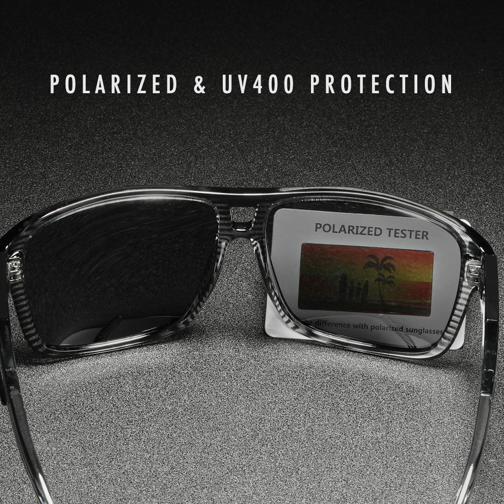 Gafas de sol polarizadas para hombre y mujer, diseño cuadrado Jam, gafas de sol deportivas negras para hombre, gafas de sol polarizadas para hombre