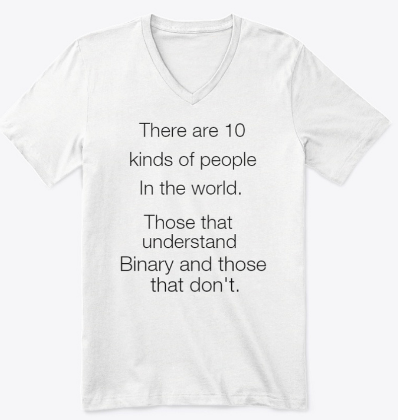 10 Kinds of People V-neck Tshirt