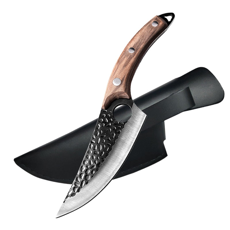 Stainless Steel Kitchen Boning Knife Fishing Knife Meat Cleaver Handmade Forged Chef Outdoor Cooking Cutter Butcher Knife Tool