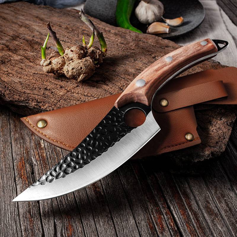 Stainless Steel Kitchen Boning Knife Fishing Knife Meat Cleaver Handmade Forged Chef Outdoor Cooking Cutter Butcher Knife Tool