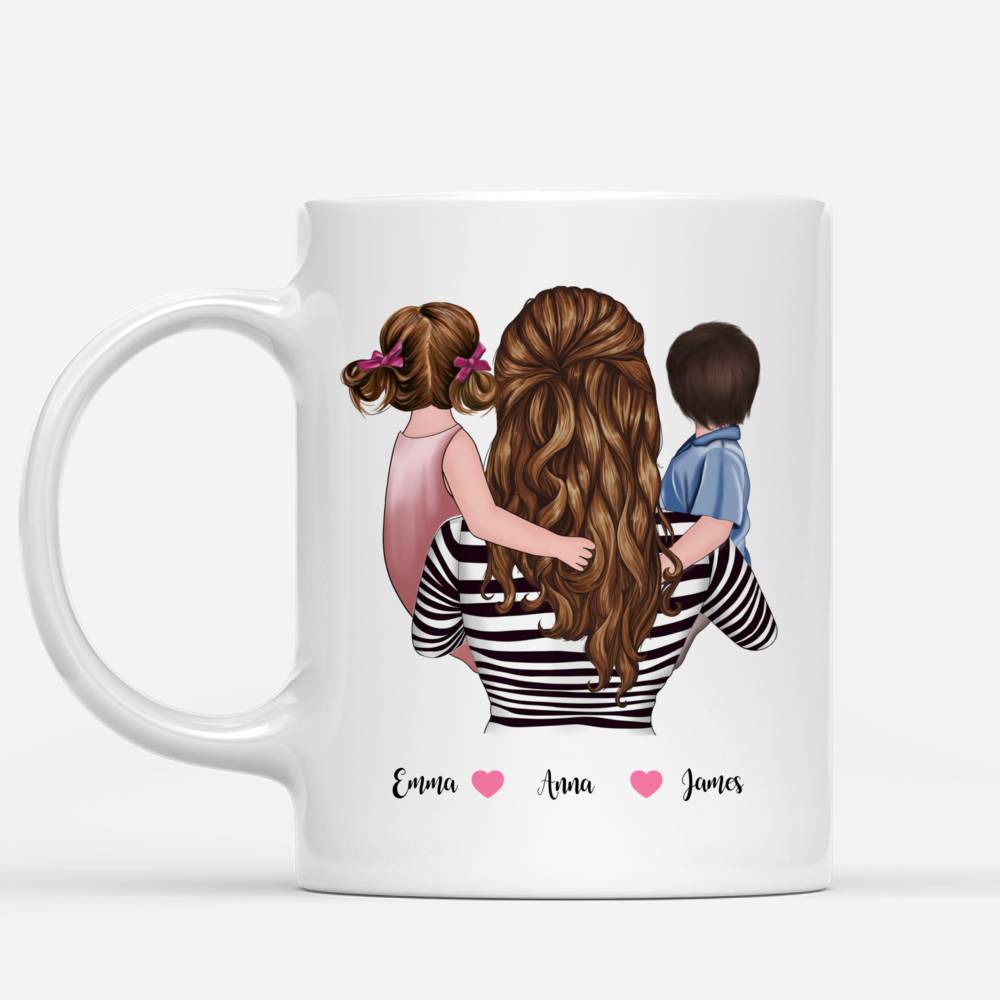 Personalized Coffee Mug Family Mom and Daughter Son Happiness Is Being A Mom Gift Mugs Cups 11oz/15oz R2062