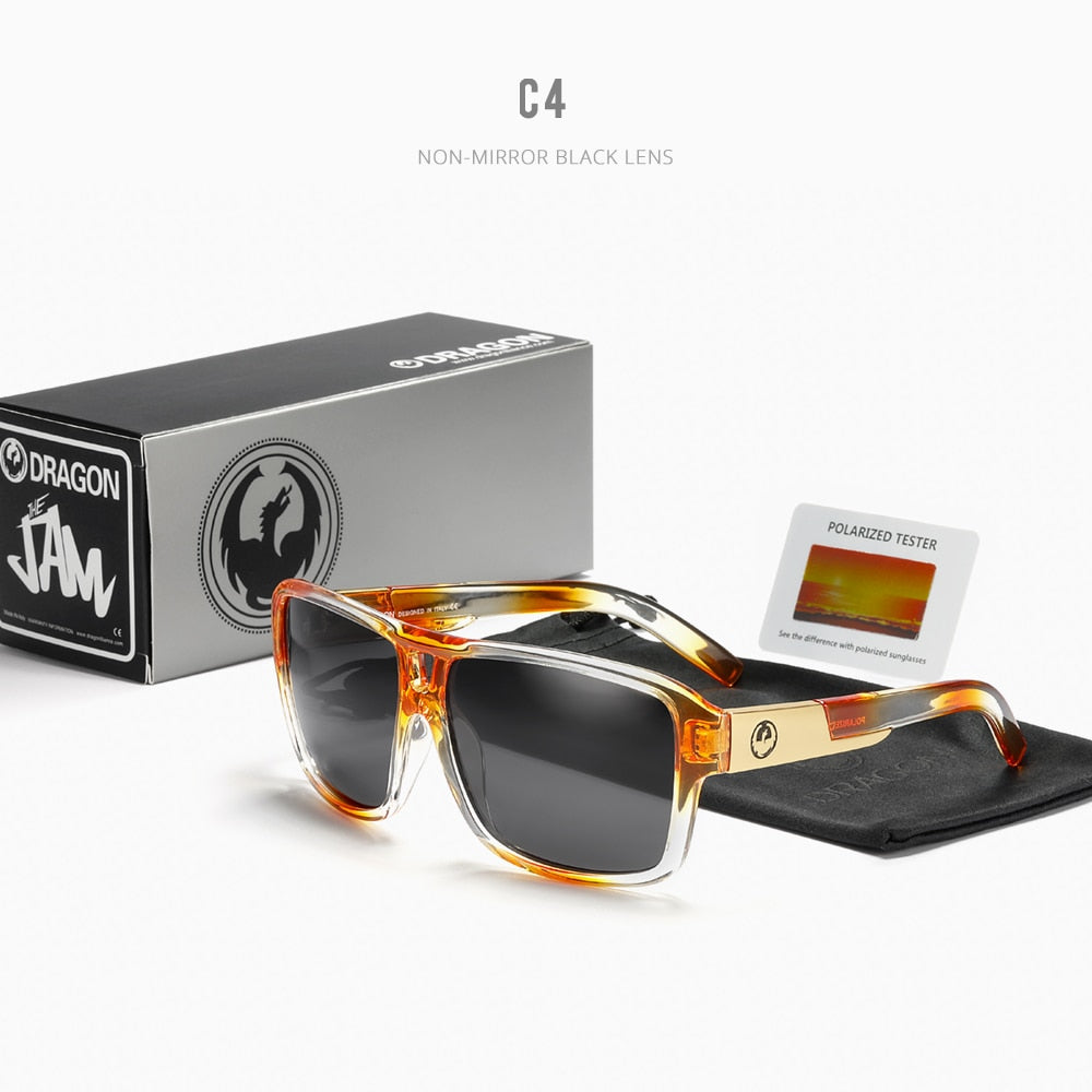 Gafas de sol polarizadas para hombre y mujer, diseño cuadrado Jam, gafas de sol deportivas negras para hombre, gafas de sol polarizadas para hombre
