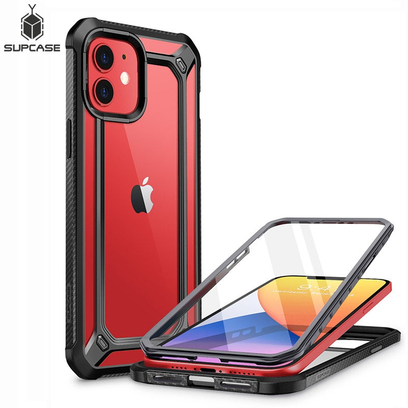 SUPCASE For iPhone 12 Case/For iPhone 12 Pro Case 6.1"(2020) UB EXO Pro Hybrid Clear Bumper Cover WITH Built-in Screen Protector