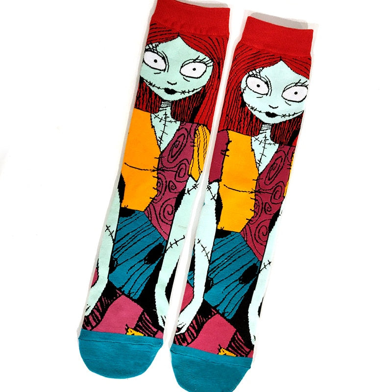 Simpsons Cartoon Anime Funny Socks Men Hip Hop Print Novelty Crazy Sokken Hip Hop Unisex Comfortable Skateboard Happy Meias