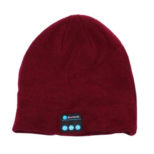 Winter Bluetooth-compatible USB Rechargeable Music Headset Warm Knitting Beanie Hat Cap