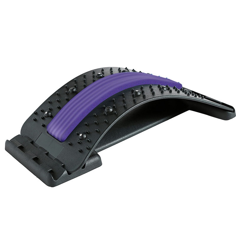 Masajeador de espalda ajustable de varios niveles, estiramiento de cintura y cuello, Fitness, Lumbar, soporte para columna Cervical, alivio del dolor, relajación