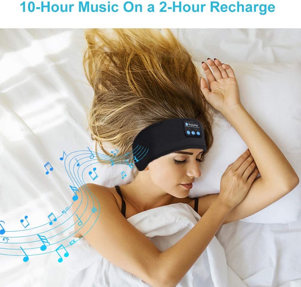 Bluetooth Headphone Wireless Headband scarf Sports Headsets Yoga Hands-Free Earphone Soft Warm Hat Smart Cap with Microphone