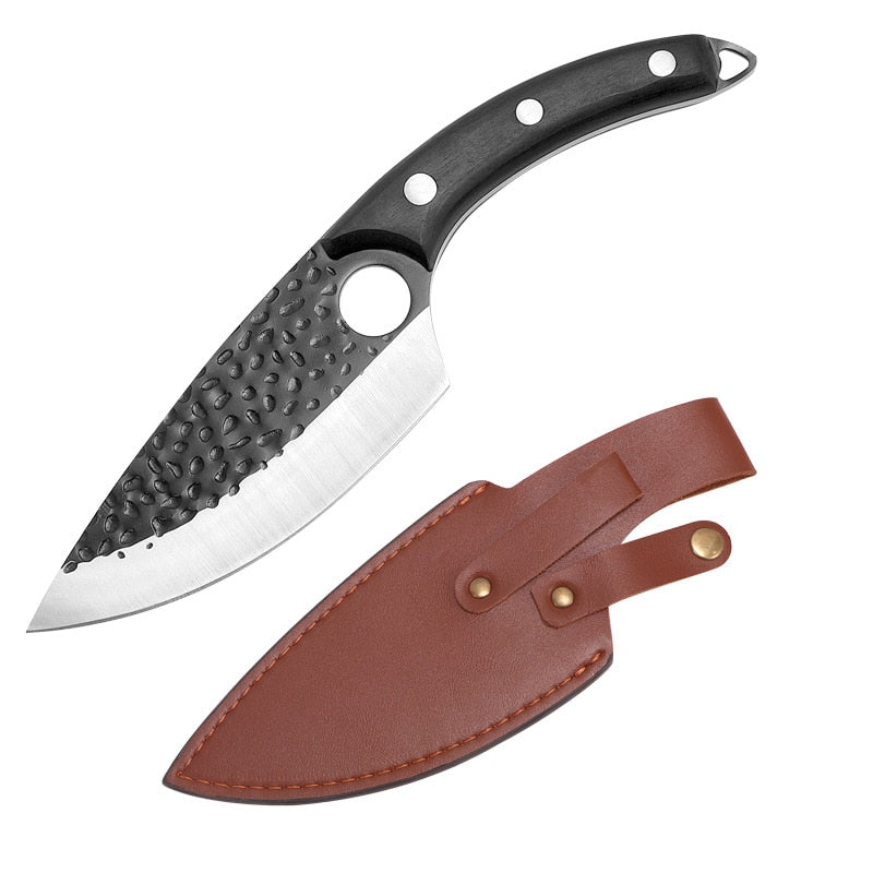 Stainless Steel Kitchen Boning Knife Fishing Knife Meat Cleaver Handmade Forged Chef Outdoor Cooking Cutter Butcher Knife Tool