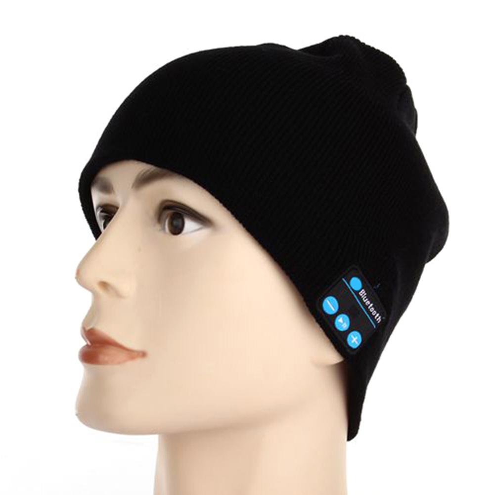 Winter Bluetooth-compatible USB Rechargeable Music Headset Warm Knitting Beanie Hat Cap