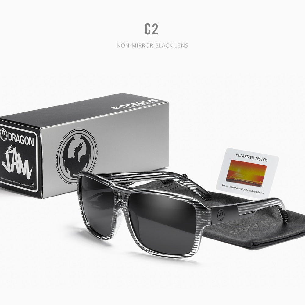 Gafas de sol polarizadas para hombre y mujer, diseño cuadrado Jam, gafas de sol deportivas negras para hombre, gafas de sol polarizadas para hombre