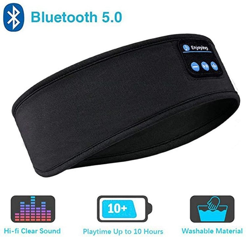 Bluetooth Headphone Wireless Headband scarf Sports Headsets Yoga Hands-Free Earphone Soft Warm Hat Smart Cap with Microphone