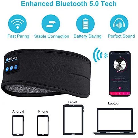 Bluetooth Headphone Wireless Headband scarf Sports Headsets Yoga Hands-Free Earphone Soft Warm Hat Smart Cap with Microphone