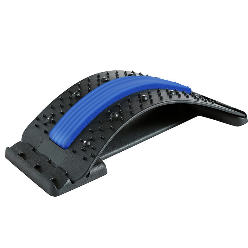 Masajeador de espalda ajustable de varios niveles, estiramiento de cintura y cuello, Fitness, Lumbar, soporte para columna Cervical, alivio del dolor, relajación