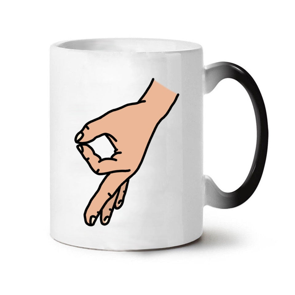 CIRCLE GAME Coffee Mugs Friends Gifts Magic Temperature Heat Sensitive Creative OK Color Changing Cup mug free shipping