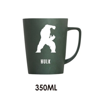350ML/520ML Super Hero Avenger Infinity Mugs With Cover and Spoon Pure Color Mugs Cup Kitchen Tool Gift