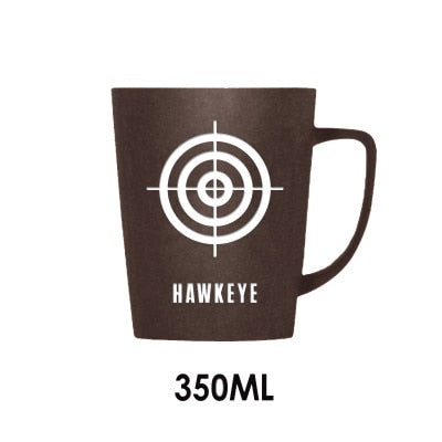 350ML/520ML Super Hero Avenger Infinity Mugs With Cover and Spoon Pure Color Mugs Cup Kitchen Tool Gift