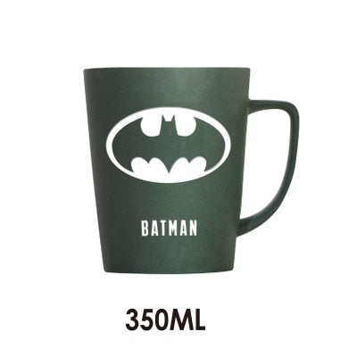 350ML/520ML Super Hero Avenger Infinity Mugs With Cover and Spoon Pure Color Mugs Cup Kitchen Tool Gift