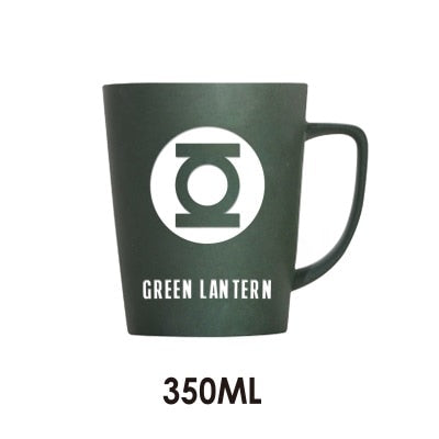 350ML/520ML Super Hero Avenger Infinity Mugs With Cover and Spoon Pure Color Mugs Cup Kitchen Tool Gift