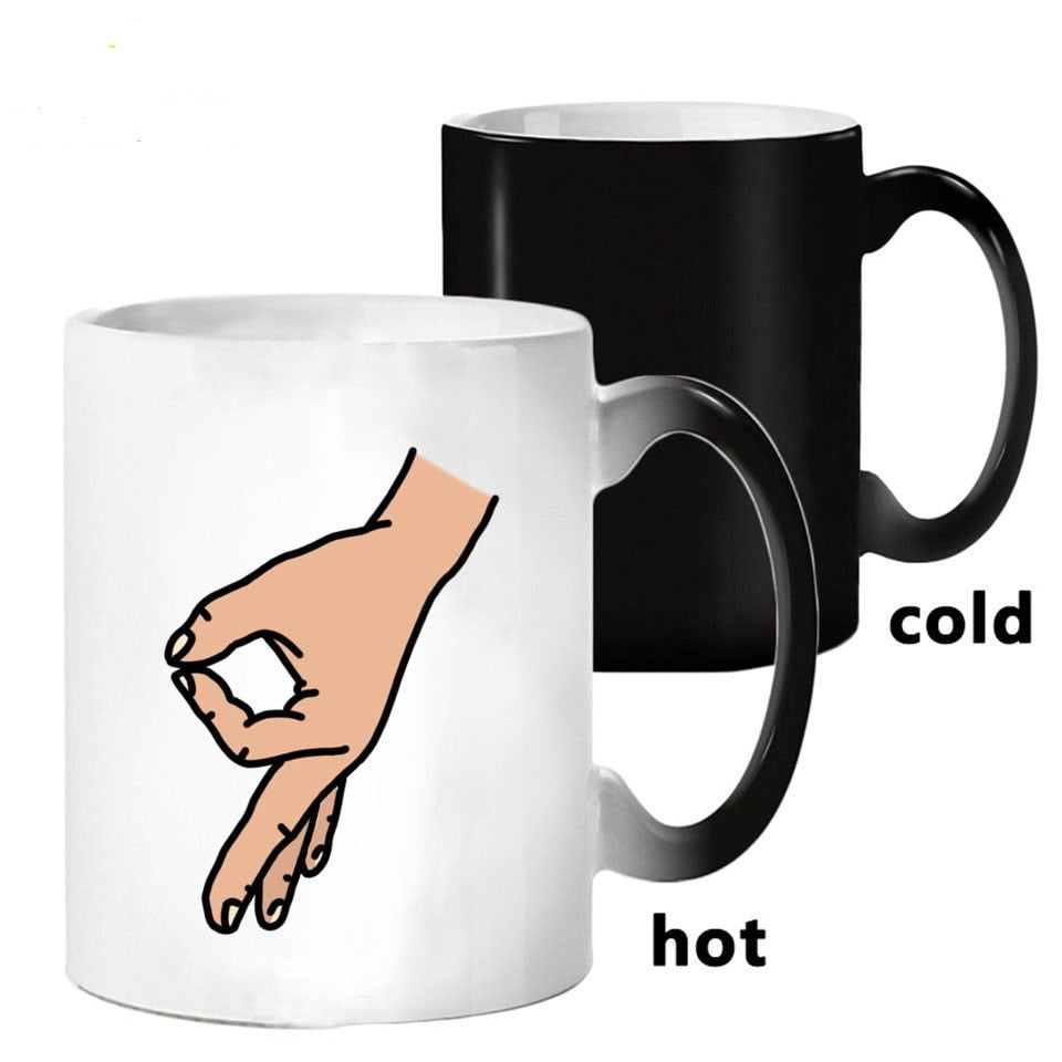CIRCLE GAME Coffee Mugs Friends Gifts Magic Temperature Heat Sensitive Creative OK Color Changing Cup mug free shipping