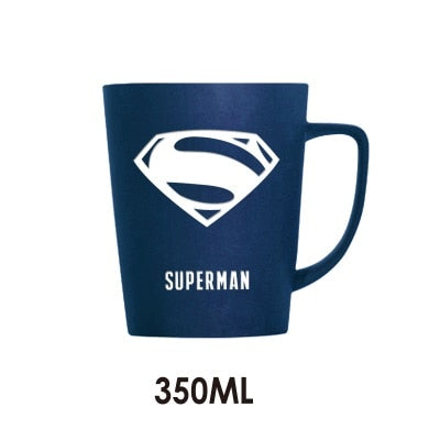 350ML/520ML Super Hero Avenger Infinity Mugs With Cover and Spoon Pure Color Mugs Cup Kitchen Tool Gift