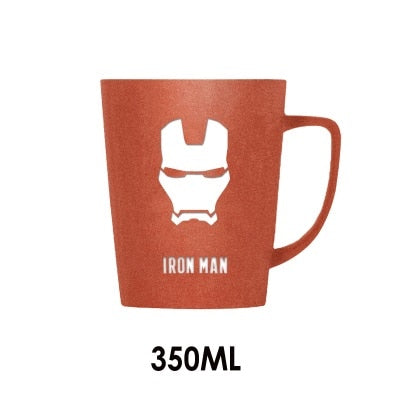 350ML/520ML Super Hero Avenger Infinity Mugs With Cover and Spoon Pure Color Mugs Cup Kitchen Tool Gift