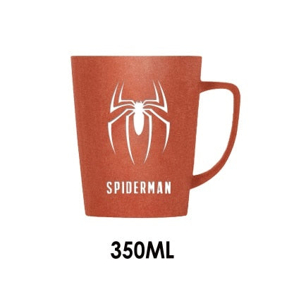 350ML/520ML Super Hero Avenger Infinity Mugs With Cover and Spoon Pure Color Mugs Cup Kitchen Tool Gift