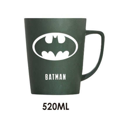 350ML/520ML Super Hero Avenger Infinity Mugs With Cover and Spoon Pure Color Mugs Cup Kitchen Tool Gift