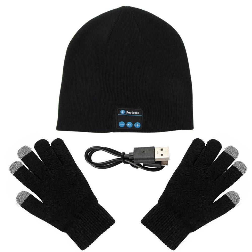 Bluetooth Headphone Winter Hat Warm Beanie Music Cap With Gloves Wireless Bluetooth Earphone Speaker With Mic Sport Hat Headset