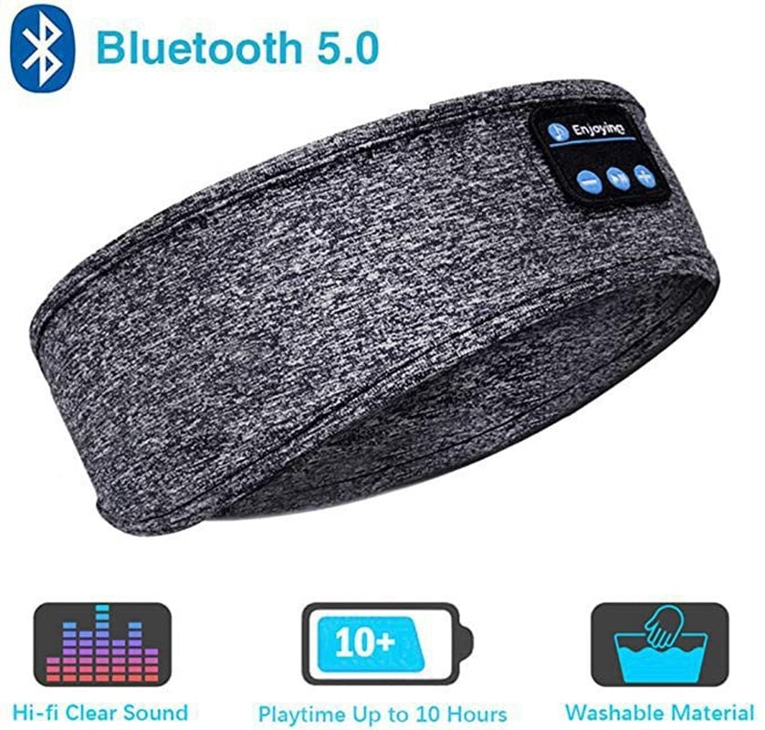 Bluetooth Headphone Wireless Headband scarf Sports Headsets Yoga Hands-Free Earphone Soft Warm Hat Smart Cap with Microphone