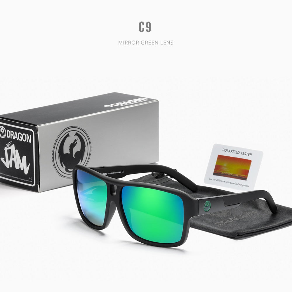 Gafas de sol polarizadas para hombre y mujer, diseño cuadrado Jam, gafas de sol deportivas negras para hombre, gafas de sol polarizadas para hombre