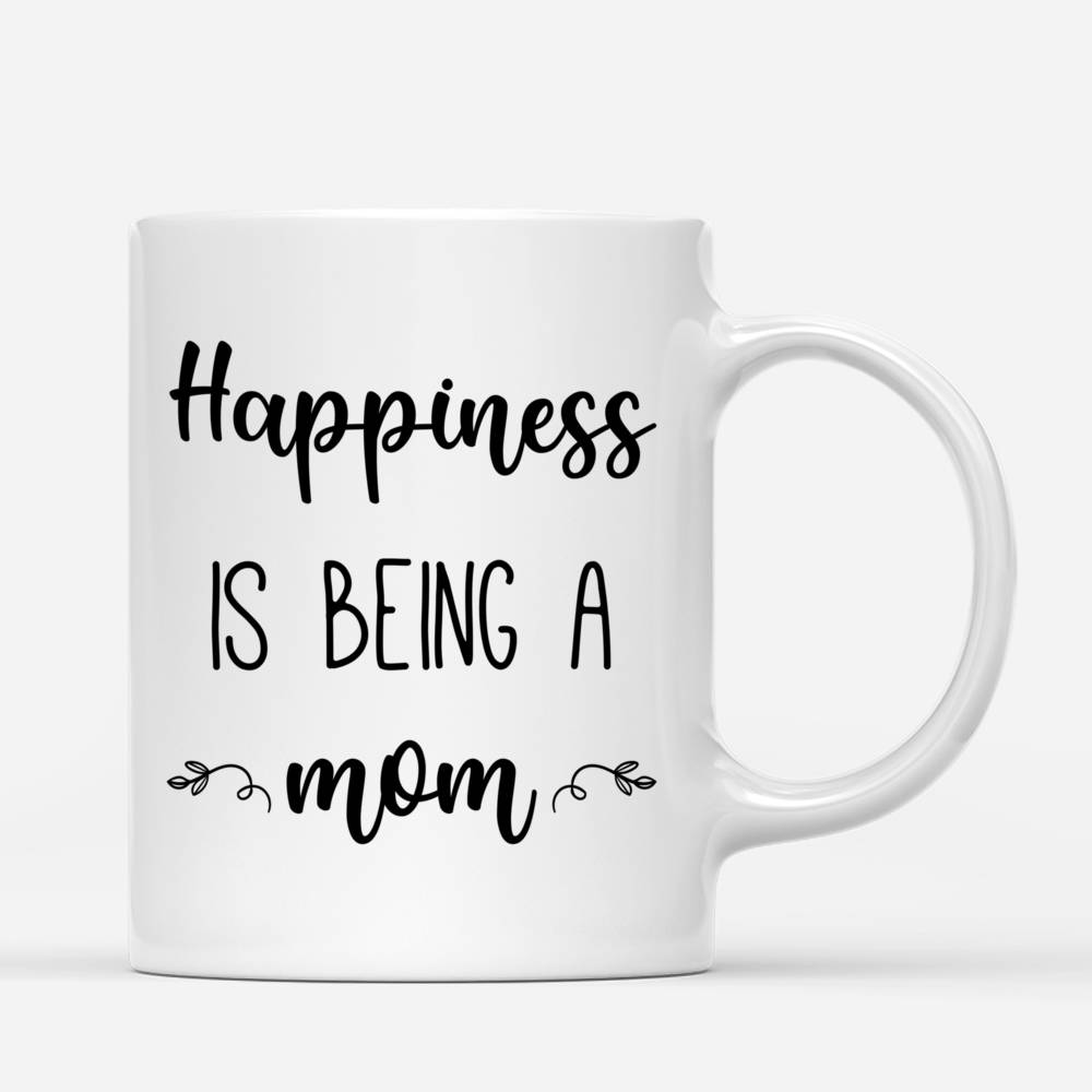 Personalized Coffee Mug Family Mom and Daughter Son Happiness Is Being A Mom Gift Mugs Cups 11oz/15oz R2062