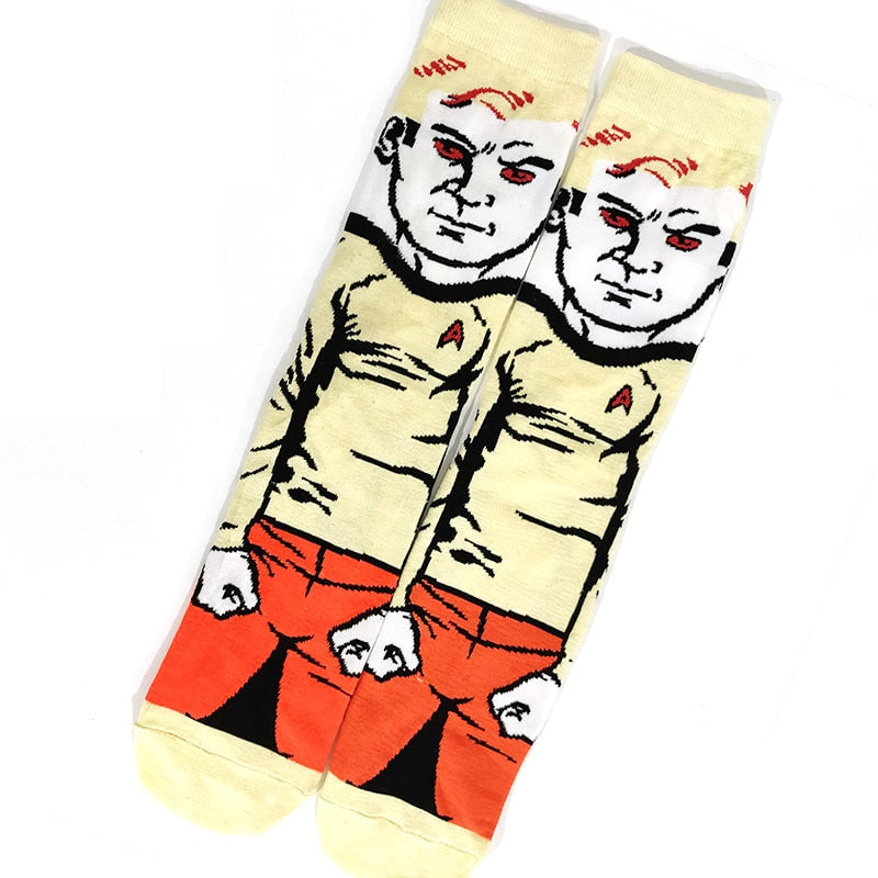 Simpsons Cartoon Anime Funny Socks Men Hip Hop Print Novelty Crazy Sokken Hip Hop Unisex Comfortable Skateboard Happy Meias