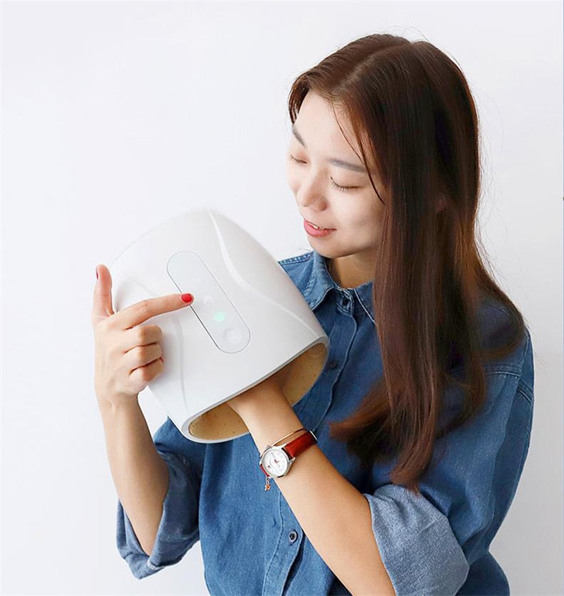 Dispositivo masajeador de mano eléctrico para mujer, masaje inalámbrico con punto de acupuntura para dedo de Palma, presión de aire y compresión de calor, belleza