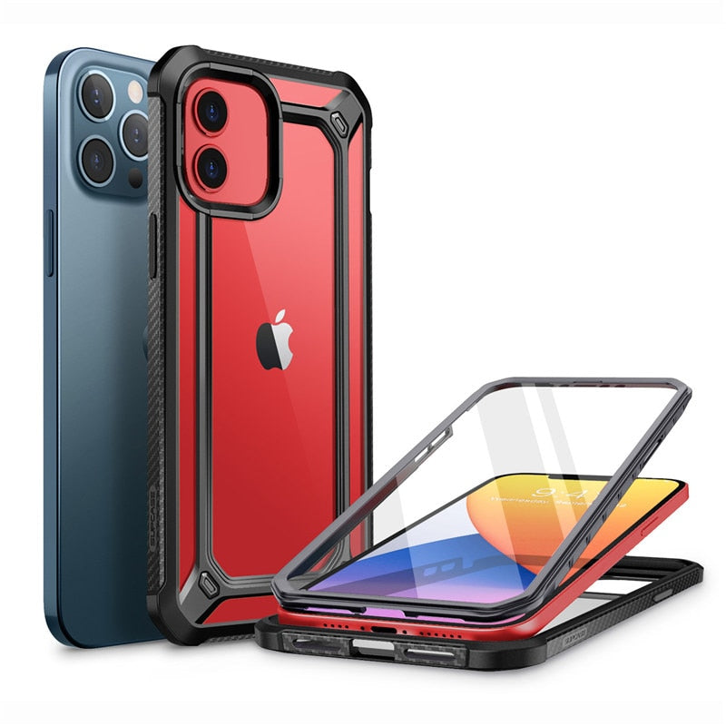 SUPCASE For iPhone 12 Case/For iPhone 12 Pro Case 6.1"(2020) UB EXO Pro Hybrid Clear Bumper Cover WITH Built-in Screen Protector