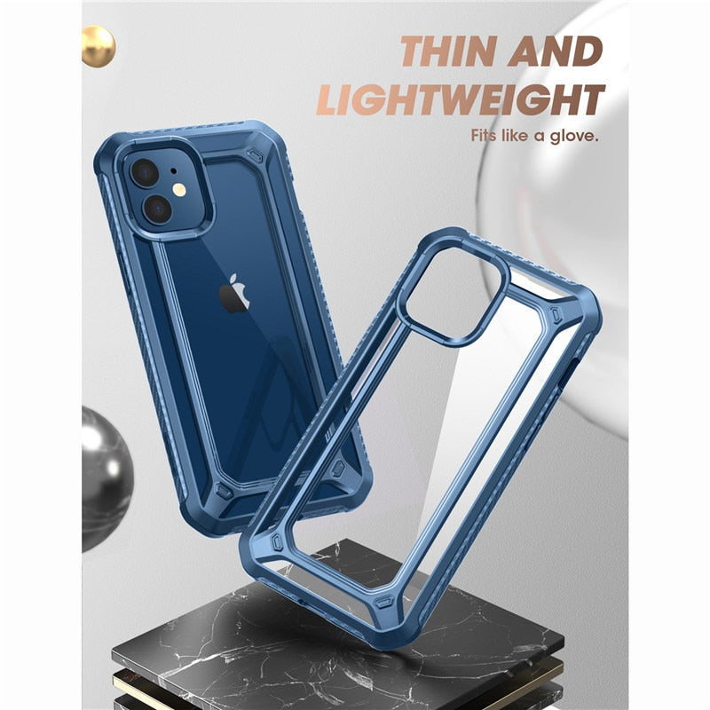 SUPCASE For iPhone 12 Case/For iPhone 12 Pro Case 6.1"(2020) UB EXO Pro Hybrid Clear Bumper Cover WITH Built-in Screen Protector