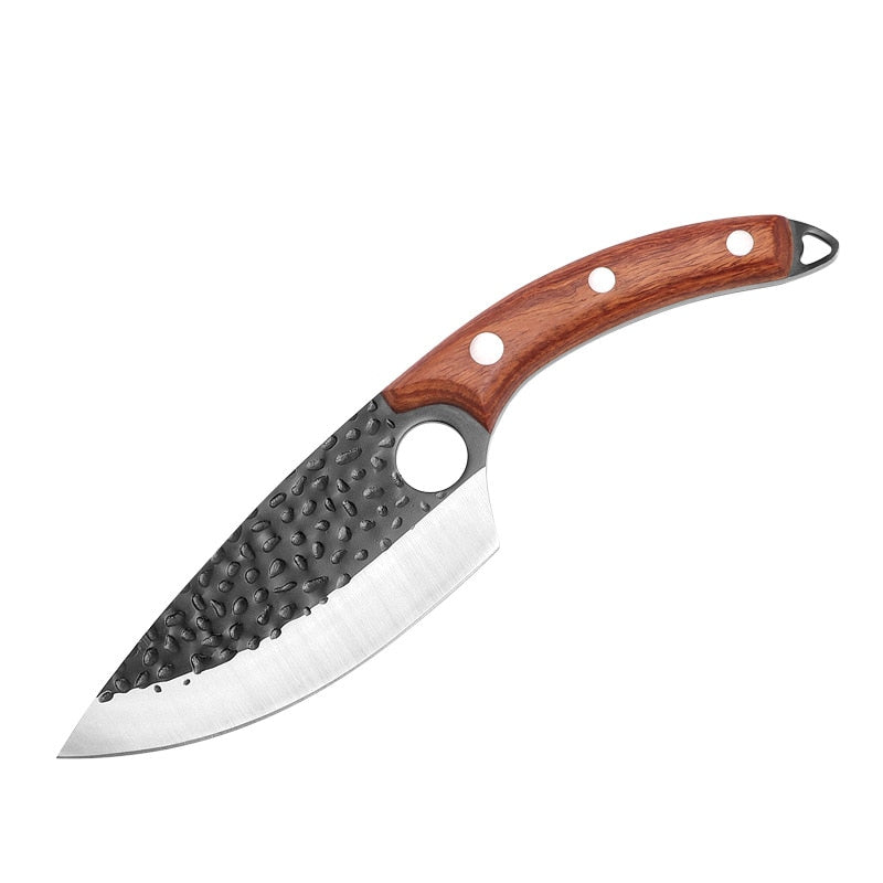 Stainless Steel Kitchen Boning Knife Fishing Knife Meat Cleaver Handmade Forged Chef Outdoor Cooking Cutter Butcher Knife Tool