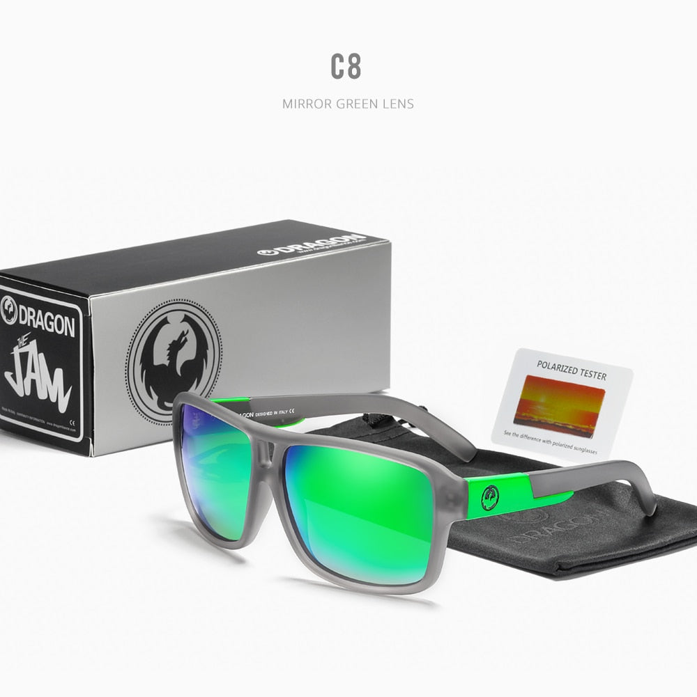Gafas de sol polarizadas para hombre y mujer, diseño cuadrado Jam, gafas de sol deportivas negras para hombre, gafas de sol polarizadas para hombre