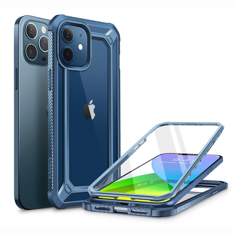 SUPCASE For iPhone 12 Case/For iPhone 12 Pro Case 6.1"(2020) UB EXO Pro Hybrid Clear Bumper Cover WITH Built-in Screen Protector