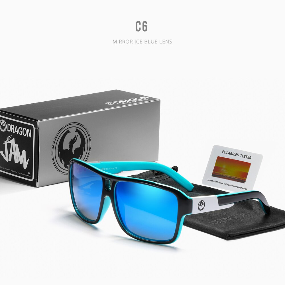 Gafas de sol polarizadas para hombre y mujer, diseño cuadrado Jam, gafas de sol deportivas negras para hombre, gafas de sol polarizadas para hombre