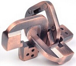 Desk Novelty IQ Metal Brain Teaser Puzzle Game for Adults Children