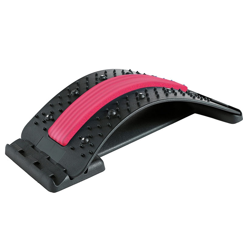 Masajeador de espalda ajustable de varios niveles, estiramiento de cintura y cuello, Fitness, Lumbar, soporte para columna Cervical, alivio del dolor, relajación