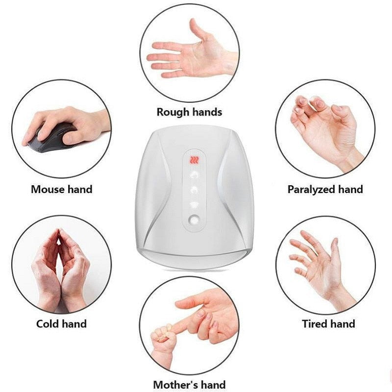 Dispositivo masajeador de mano eléctrico para mujer, masaje inalámbrico con punto de acupuntura para dedo de Palma, presión de aire y compresión de calor, belleza