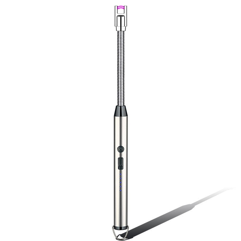 360° Electric Arc BBQ Lighter USB Windproof Flameless Plasma Ignition Long Kitchen Lighters Gas Lighter for Candle Gas Stove