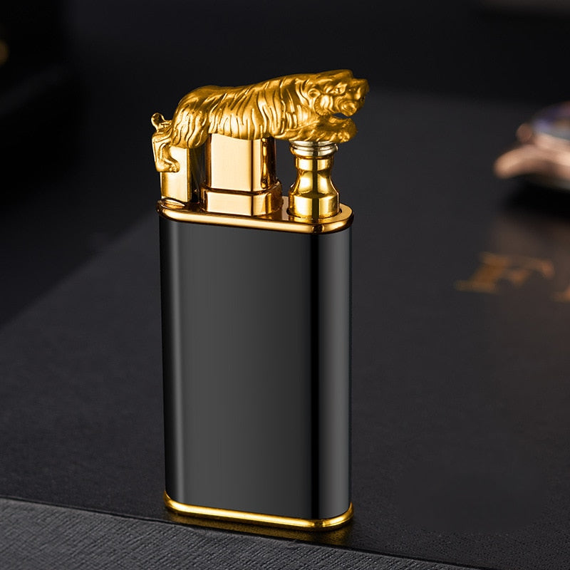 New Creative Dragon Double Fire Lighter Jet Flame Open Fire Conversion Windproof Inflatable Lighter Novelty Men's Gift