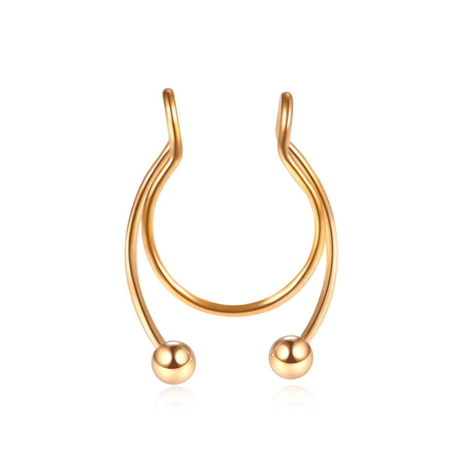 Stainless Steel Magnet Nose Ring Horseshoe Ring Nose Clip Non-pierced Nose Hoop Magnetic Nose Nail piercing nariz piercing