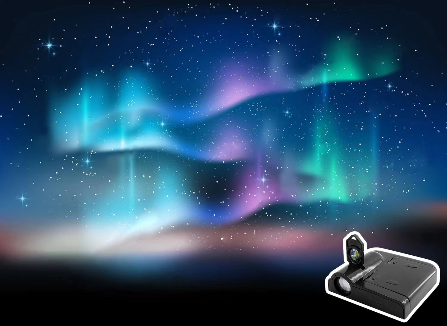Lámpara de proyección Aurora Moon Galaxy, fondo creativo, atmósfera, luz nocturna, proyector de tierra, lámpara de fotografía para regalo de cumpleaños