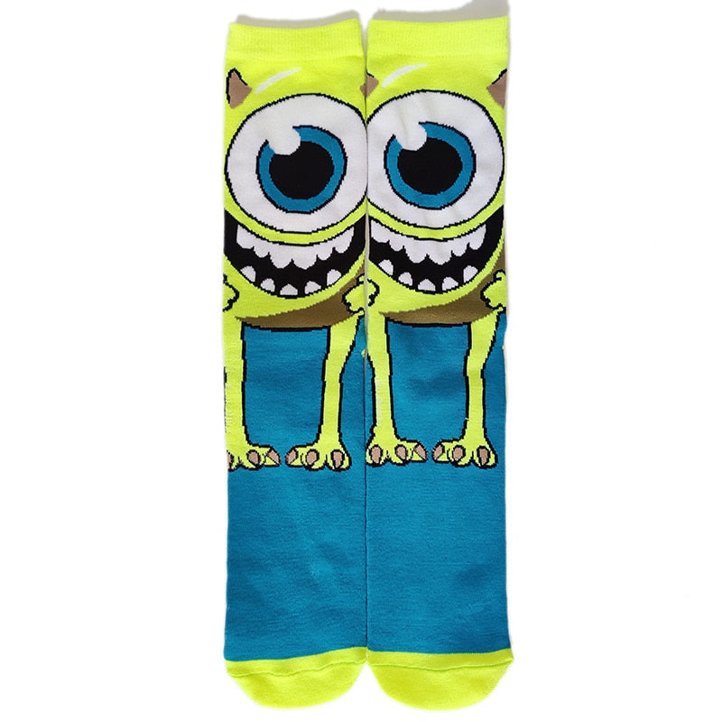 Simpsons Cartoon Anime Funny Socks Men Hip Hop Print Novelty Crazy Sokken Hip Hop Unisex Comfortable Skateboard Happy Meias
