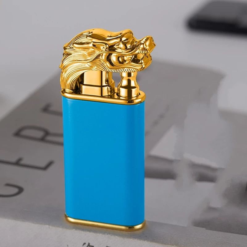 New Creative Dragon Double Fire Lighter Jet Flame Open Fire Conversion Windproof Inflatable Lighter Novelty Men's Gift