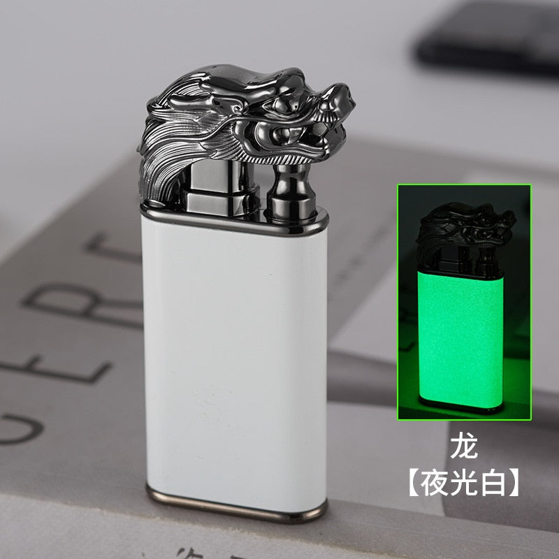 New Creative Dragon Double Fire Lighter Jet Flame Open Fire Conversion Windproof Inflatable Lighter Novelty Men's Gift